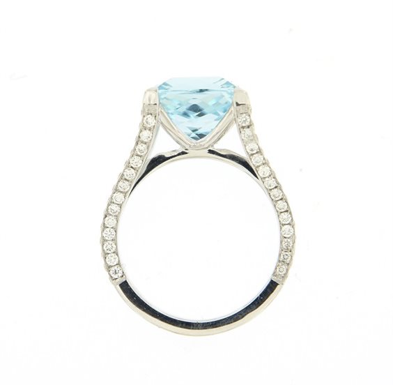 Ring D'Arrigo Gioielli Woman in White Gold Acquamarina 7.0 Ct DAR0133-14 - DAR0133-14